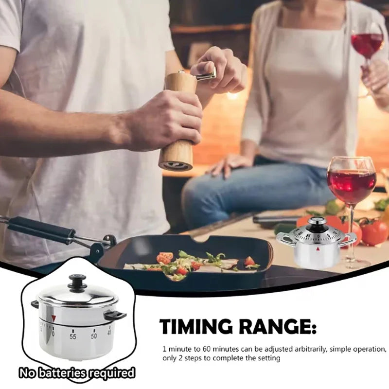 RVS Keuken Timer - 60 Minuten