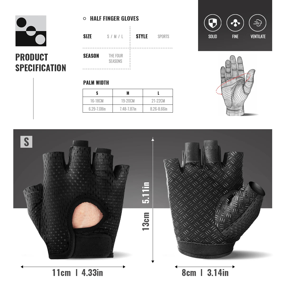 Fitness Handschoenen Vrouwen - Half Finger