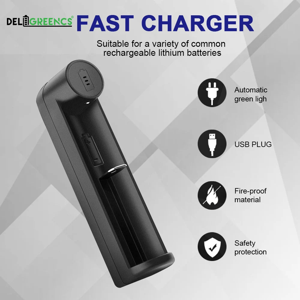 Lithium Batterij Oplader - Smart Charger USB