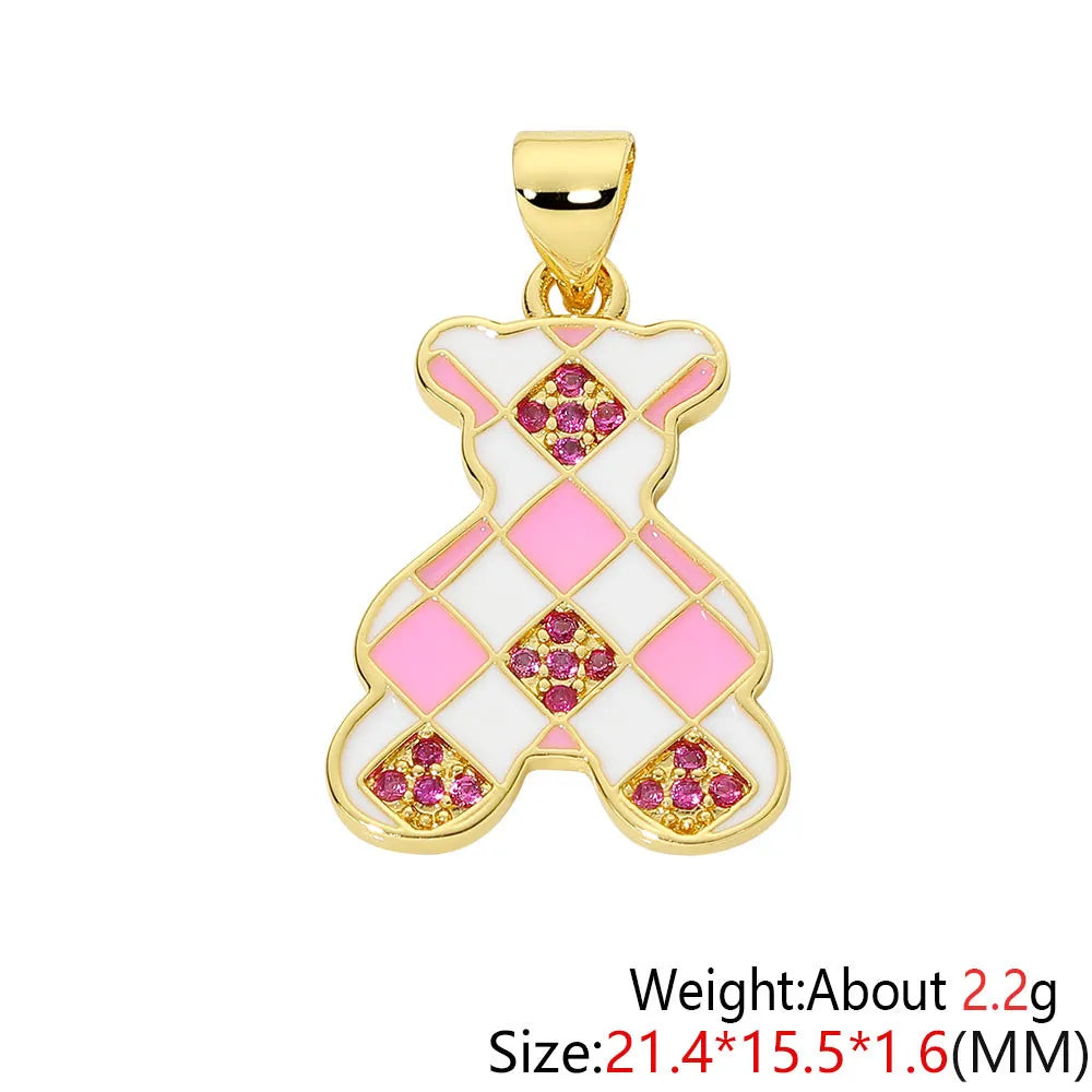 Kleurrijke Beer Ketting - Handgemaakt Emaille